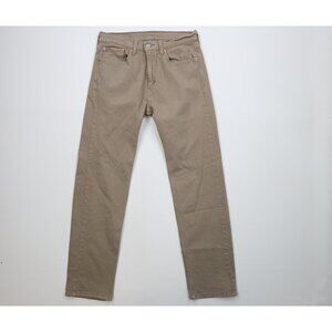 Vintage Y2K Levis 505 Mens 31x32 Faded Stretch Regular Straight Leg Jeans Beige